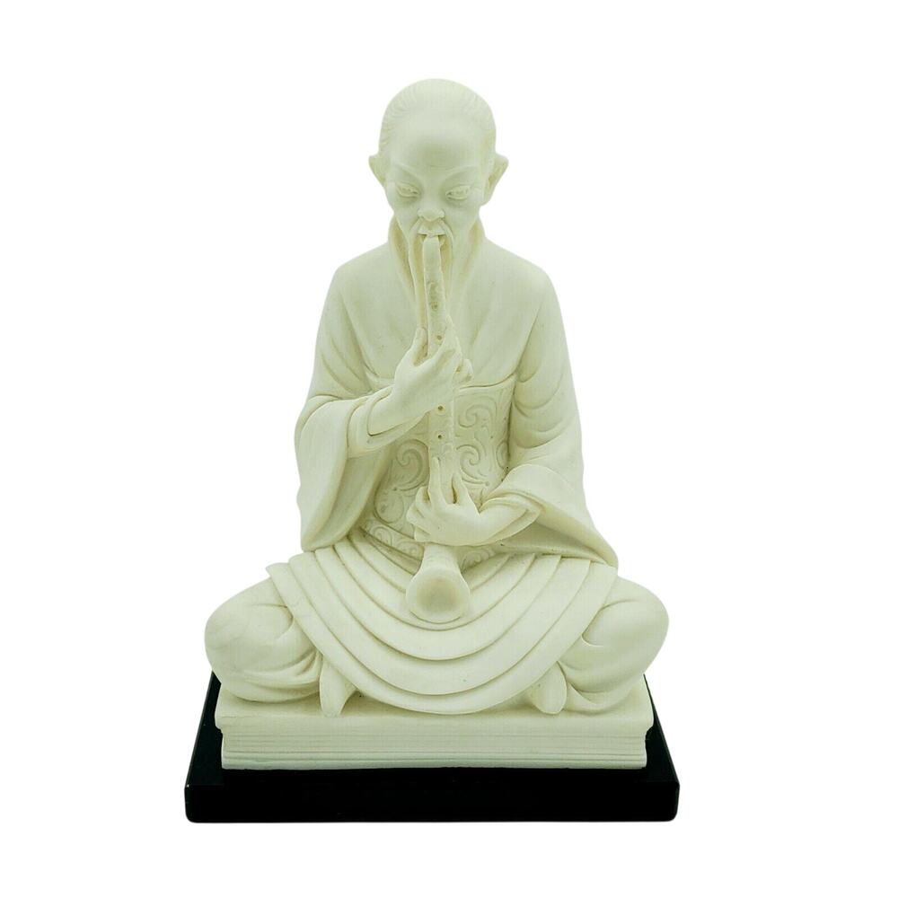 Vintage A. Giannelli Italy "Asian Man Playing Instrument" Abstract Sculpture